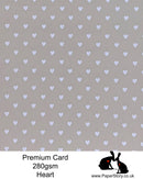Smooth patterned card 280 gsm White heart pattern A4 x 10 sheets-1
