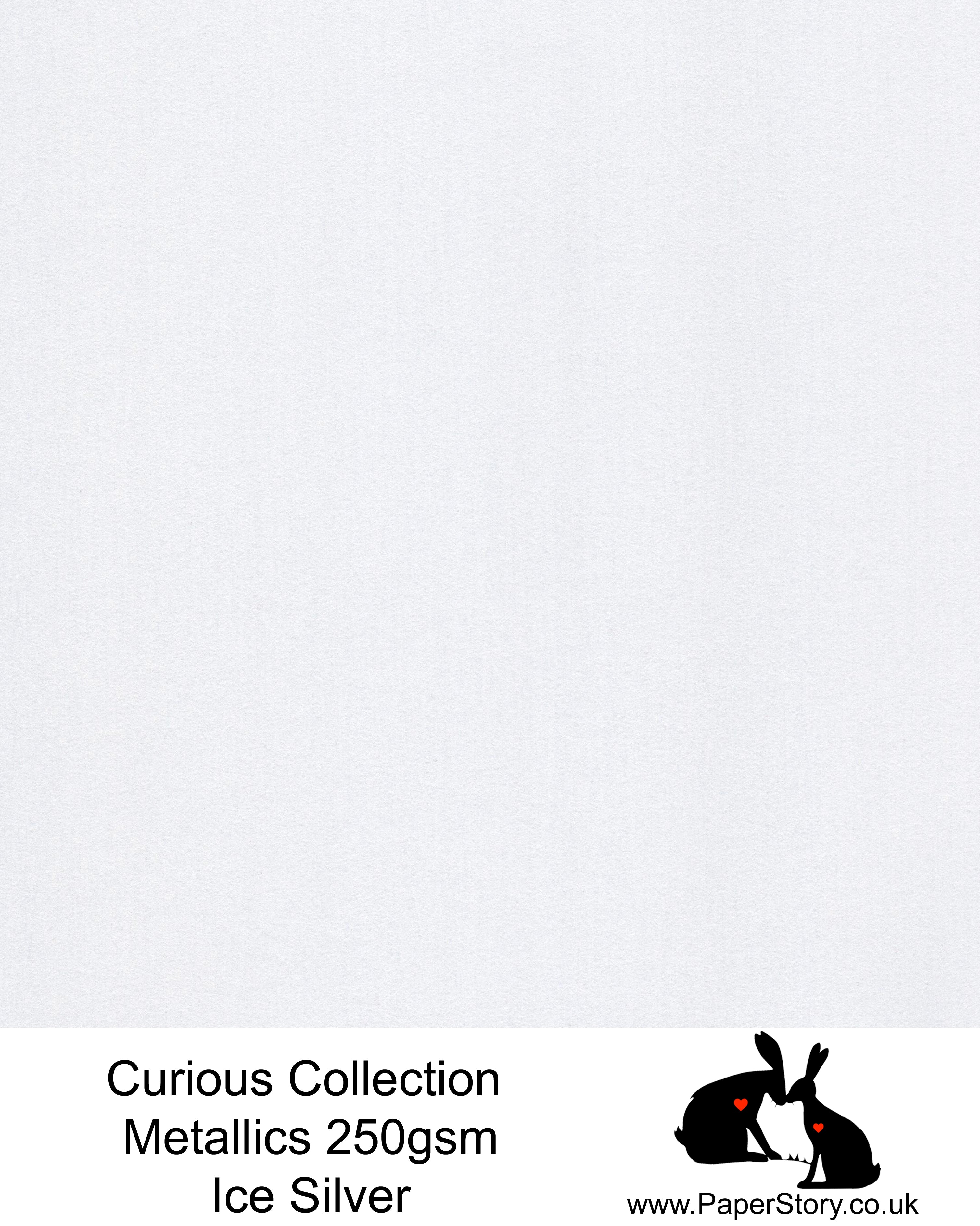 A4 Curious Collection Metallics Pearlescent card 250 gsm Ice Silver card x 10 sheets