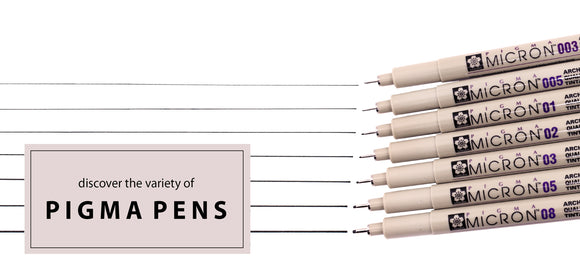 Pigma Micron Waterproof fine liner pen Black 01 : 0.25mm