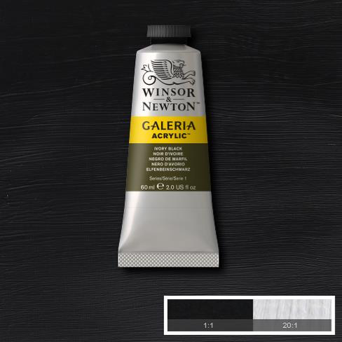 Winsor & Newton Galeria Acrylic Ivory Black : 60ml