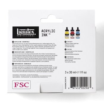 Liquitex Professional Acrylic Ink Set of 3 Essential Colours