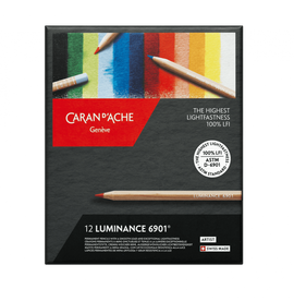 Caran d'Ache Luminance 12 colour assortment set of Artist Pencils