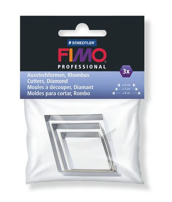 Fimo metal shape cutters : Professional Diamond x 3