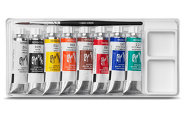 Caran d'Ache Gouache paint tubes assortment of 8 colours paperstory uk