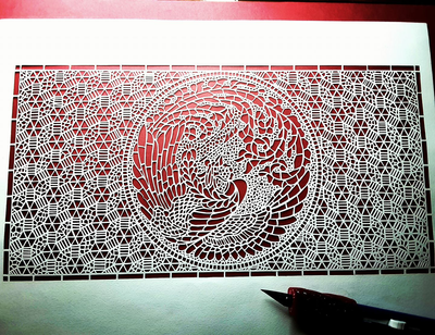 White Papercutting papers