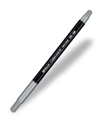 Fan colour silver metallic pen