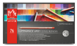 Caran d'Ache Luminance  76 colour assortment set of Artist Pencils + 2 full blenders