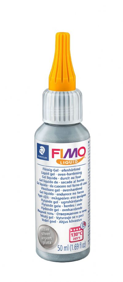 Liquid Fimo deco gel bottle FIMO liquid 8050 : Silver