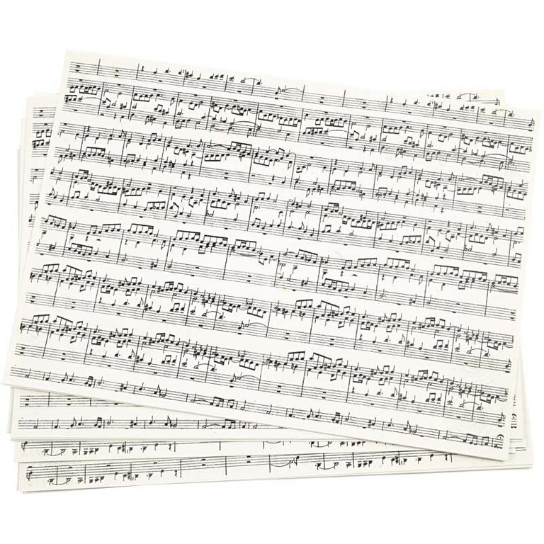 Patterned Music Notes Paper 100 gsm A4 x 10