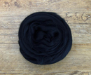 World of Wool : Merino Raven Black  : 100g  23mic Dyed Merino Top.