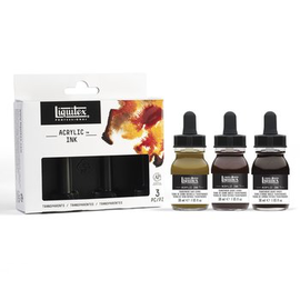Liquitex Professional Acrylic Ink Set of 3 transparent colours