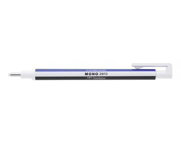 Tombow MONO Zero Eraser Pen 2.3 mm round eraser - Black & blue Striped