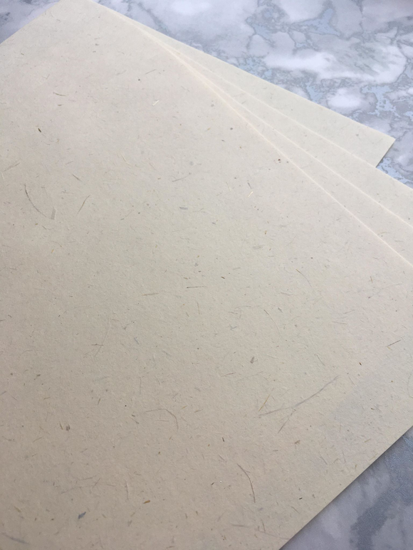 A4 Golden Handmade Straw paper 120 gsm 100% Recycled x 10 sheets - Discontinued