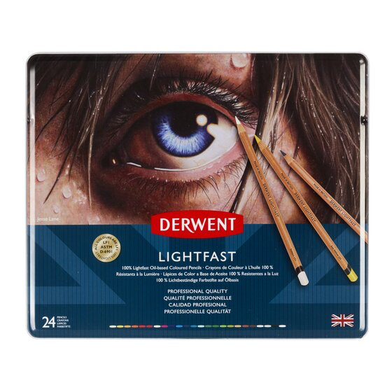 Derwent Lightfast Coloured Artist Pencils tin of 24