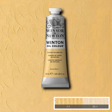 Naples Yellow Hue is an opaque warm yellow colour. A combination of pigments, it closely resembles Naples Yellow, whose name comes from its natural deposits in Mount Vesuvius, Naples.