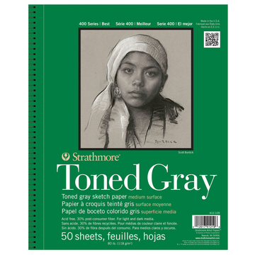 Strathmore 400 Series Toned Grey - Wire Bound (9x12") 50 Sheets