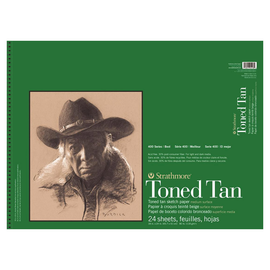 STRATHMORE : 400 SERIES : TONED TAN : SKETCH PAD : 11X14IN : 24 SHEETS