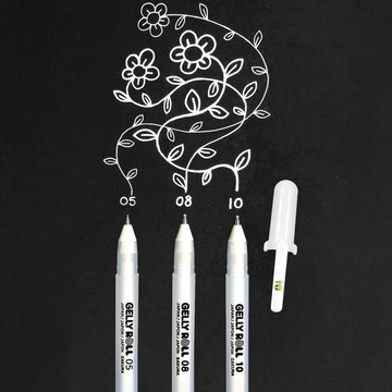 Sakura : Set Of 3 Gelly Rolls Real White