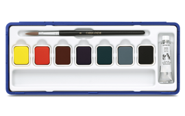 Caran d'Ache Gouache paint pans assortment of 8 colour tablets paperstory uk