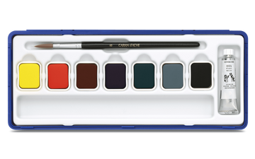 Caran d'Ache Gouache paint pans assortment of 8 colour tablets paperstory uk