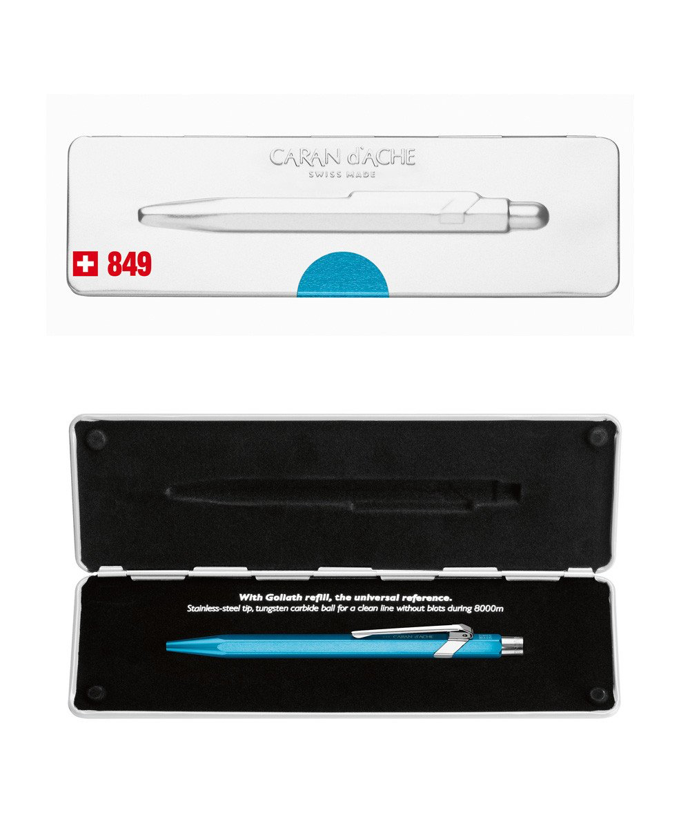 Caran d'Ache Pop Line ballpoint pen Turquoise Metal