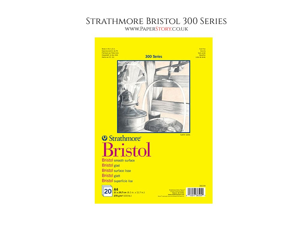 Strathmore 300 Series, Bristol Paper : 11 x 14" ( 27.9 x 35.6 cm) : 20 sheets SMOOTHr