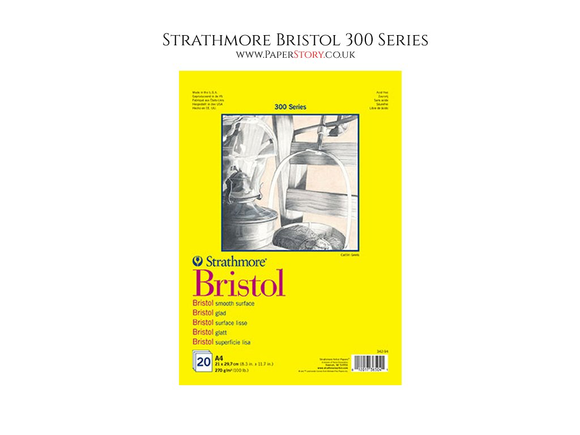 Strathmore 300 Series, Bristol Paper : 11 x 14" ( 27.9 x 35.6 cm) : 20 sheets SMOOTHr