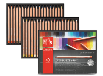 Cardboard box with 40 colours assortment. Caran d'Ache is a name synonymous with quality and professional artists. Obtaining the highest lightfastness