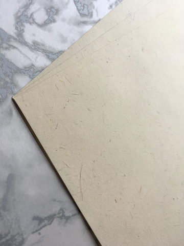 A4 Golden Handmade Straw paper 120 gsm 100% Recycled x 10 sheets - 0