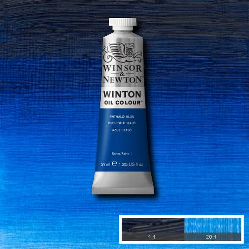Phthalo Blue is a deep intense blue which when undiluted, forms an inky blue-black. It is made from the modern pigment Phthalocyanine which was introduced in the 1930s.