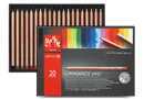 Cardboard box with 20 colours assortment. Caran d'Ache is a name synonymous with quality and professional artists. Obtaining the highest lightfastness