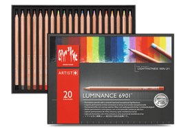 Cardboard box with 20 colours assortment. Caran d'Ache is a name synonymous with quality and professional artists. Obtaining the highest lightfastness