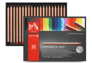 Cardboard box with 20 colours assortment. Caran d'Ache is a name synonymous with quality and professional artists. Obtaining the highest lightfastness