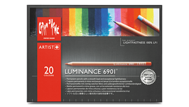 Cardboard box with 20 colours assortment. Caran d'Ache is a name synonymous with quality and professional artists. Obtaining the highest lightfastness