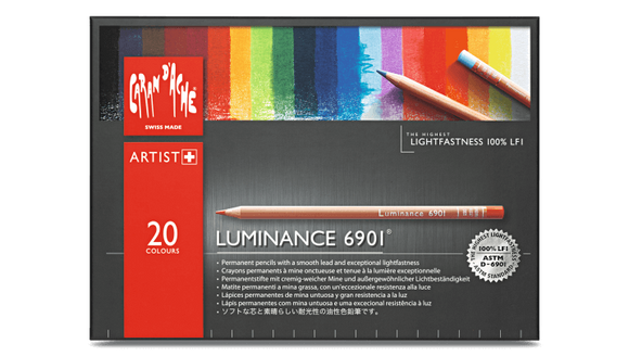 Cardboard box with 20 colours assortment. Caran d'Ache is a name synonymous with quality and professional artists. Obtaining the highest lightfastness