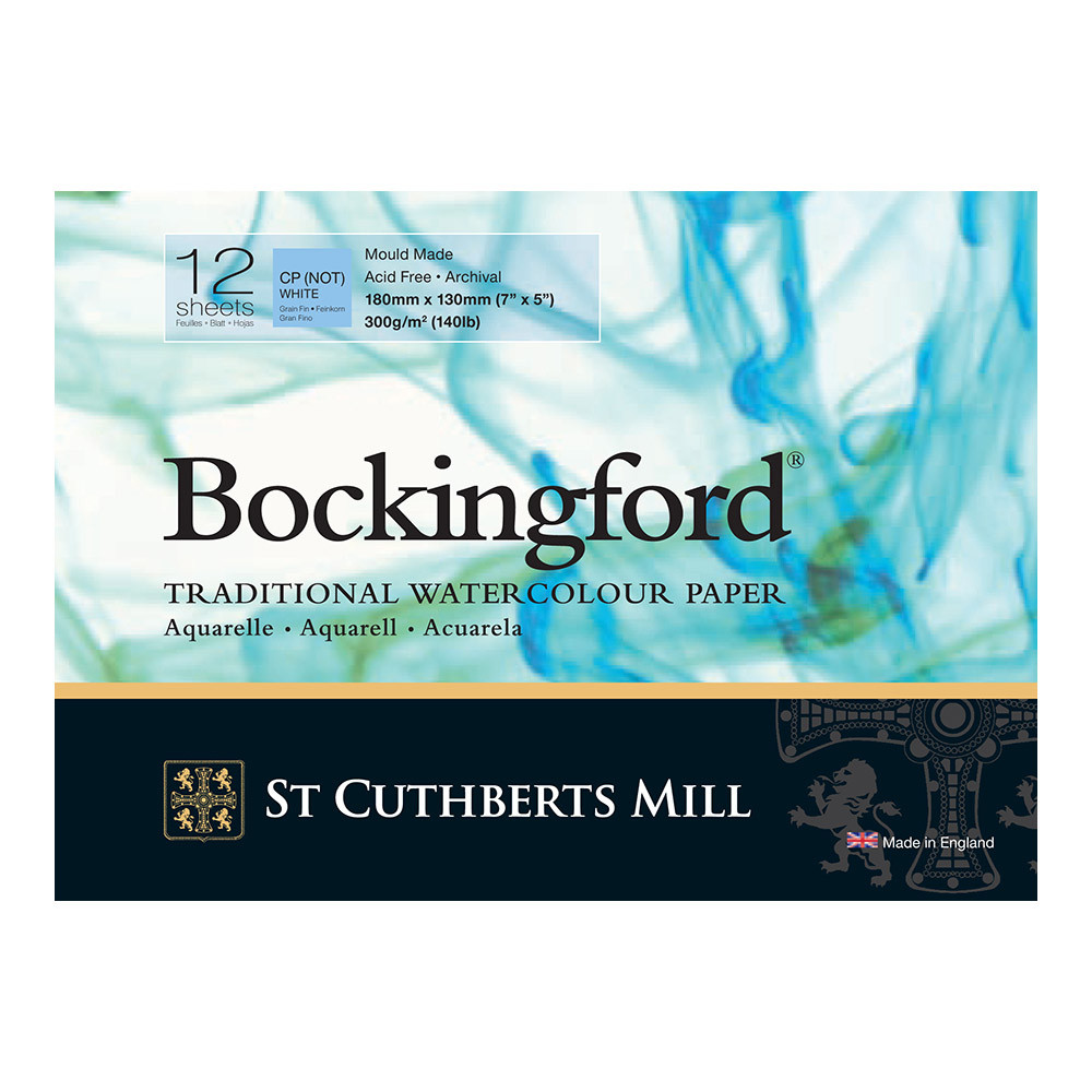 Bockingford : Watercolour Paper Glued Pad 300gsm  : NOT/Cold Press : 7 x 5 inches
