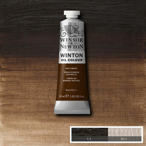 Winsor and Newton Oil : Raw Umber Raw Umber is a rich brown pigment made by the natural brown clays found in earth. It was named after Umbria, a region in Italy where it was mined.