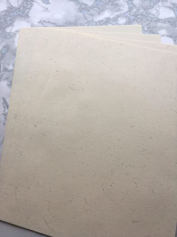 A4 Golden Handmade Straw paper 120 gsm 100% Recycled x 10 sheets