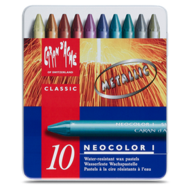 Caran d'Ache : Neocolor I Pastels, 10 Metallic colours