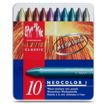 Caran d'Ache : Neocolor I Pastels, 10 Metallic colours