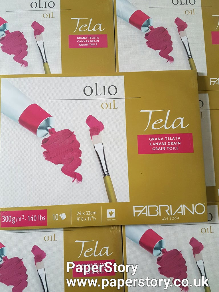 Fabriano : Tela Oil canvas paper paper block of 10 sheets