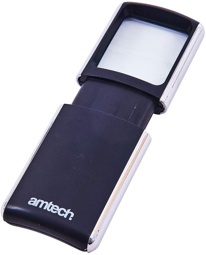 Amtech 2-LED Pocket Magnifying Glass