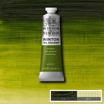 Sap Green is a bright mid-range green with a yellow undertone. Originally Sap Green was a lake pigment made from unripe Buckthorn berries.