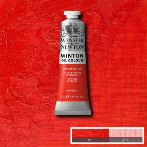Cadmium Red Hue is a strong mid-range red colour. It is a carefully selected combination of pigments closely matching genuine Cadmium Red.