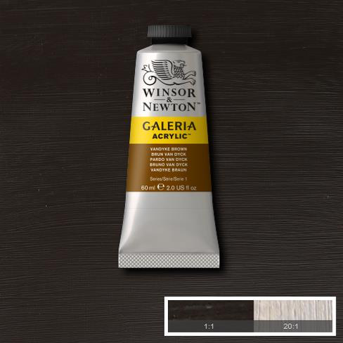 Winsor & Newton Galeria Acrylic Vandyke Brown : 60 ml