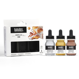 Liquitex Professional Acrylic Ink Set of 3 Iridescent metallic colours