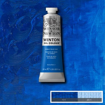 Cobalt Blue Hue is a clean blue pigment closely resembling Cobalt Blue. Genuine Cobalt was discovered in 1802 by French chemist Thénard as an alternative pigment to the expensive Lapis Lazuli blue