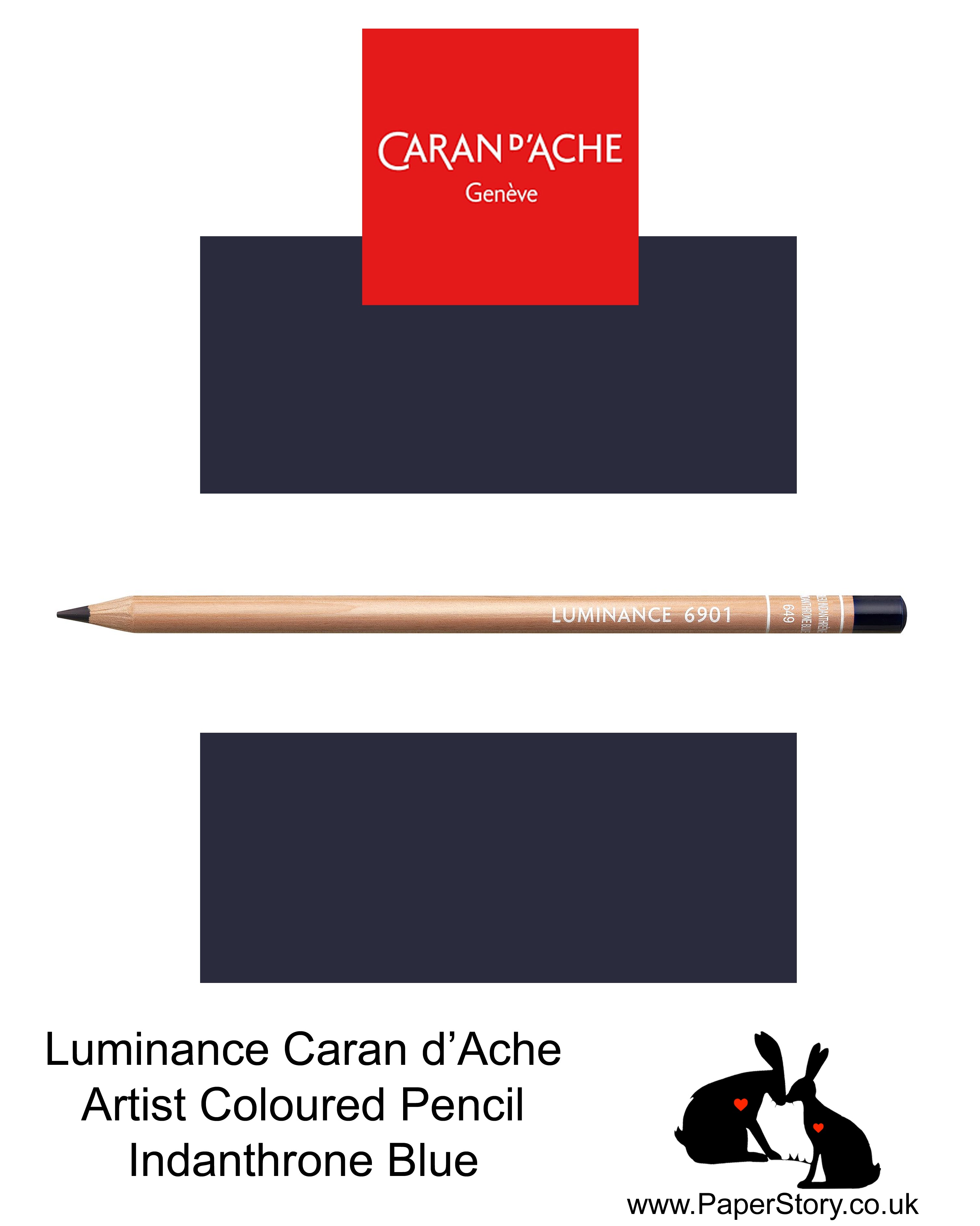 NEW Caran d'Ache Luminance individual Artist Colour Pencils 6901 Indanthrone Blue 649
