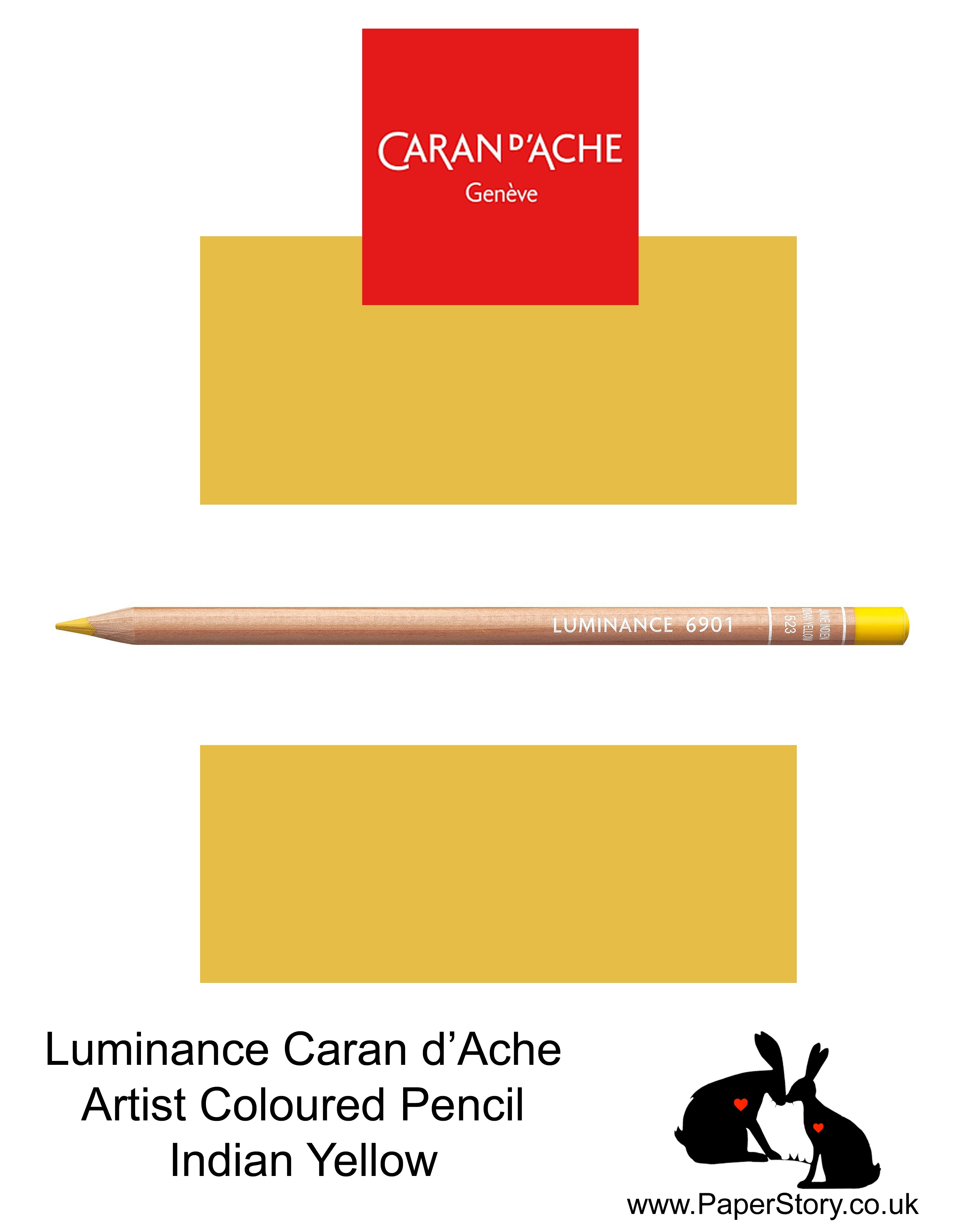 NEW Caran d'Ache Luminance individual Artist Colour Pencils 6901 Indian Yellow 523