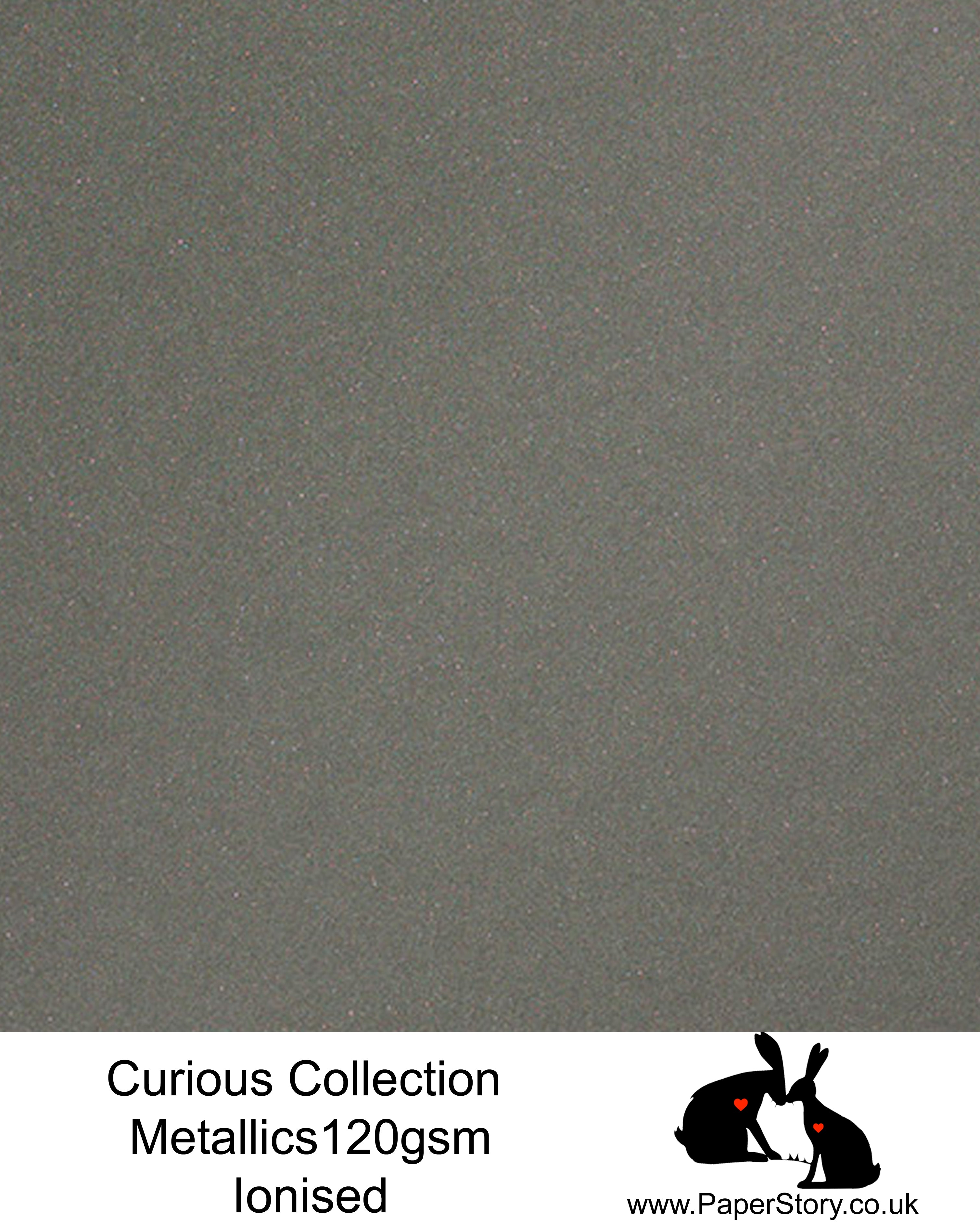 Curious Collection Metallics Pearlescent 120 gsm paper Ionised Silver A4 x 10 sheets-1